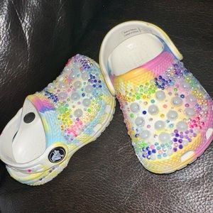 Toddler Bedazzled Crocs classic TyeDye